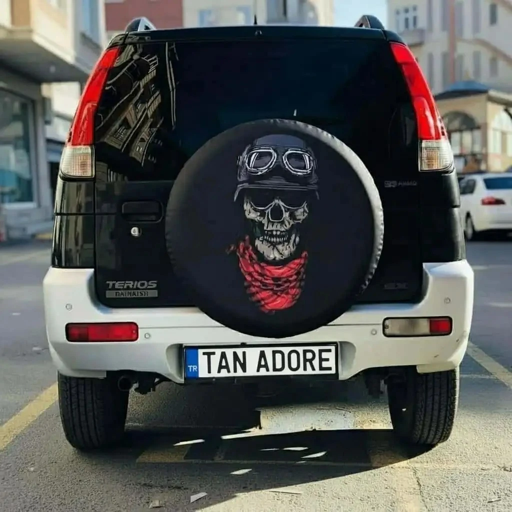 Skull Spare Wheel Tire Cover
